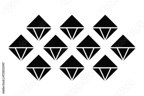 A group of black diamond shapes arranged in a grid pattern