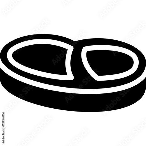 meat icon illustration design with solid