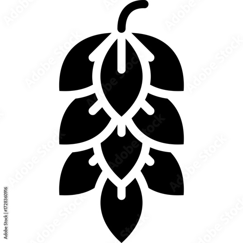 hop icon illustration design with solid