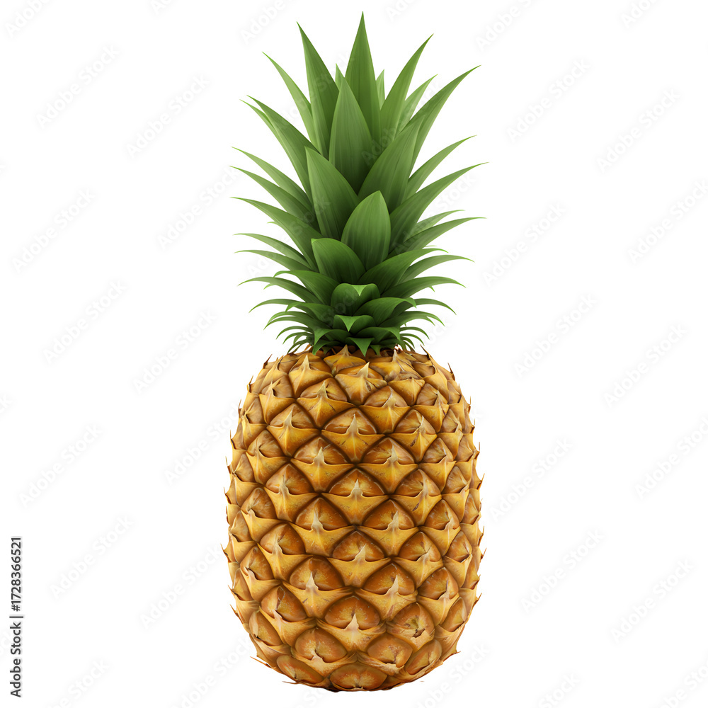 Fototapeta premium A single pineapple isolated