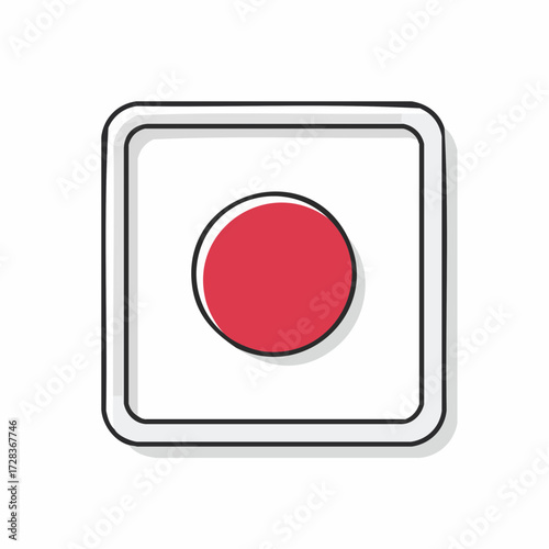 Japan Flag Vector A Simple Graphic Representation of National Symbol
