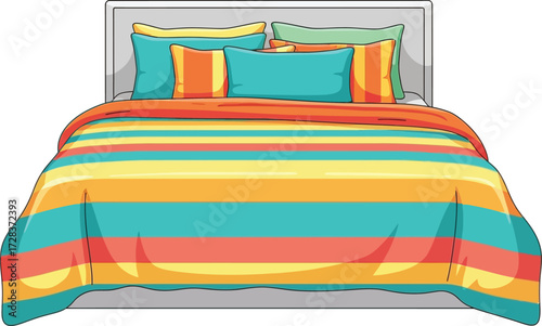 double bed in the bedroom