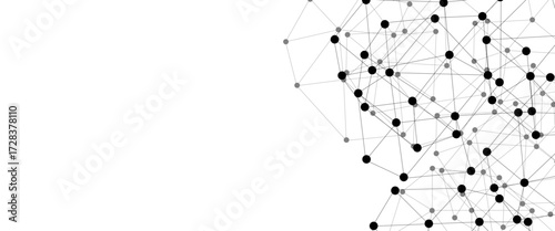 Abstract technology dot and line connection digital hi tech design concept background. Space for text. Vector illustration