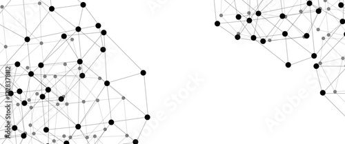 Abstract technology dot and line connection digital hi tech design concept background. Space for text. Vector illustration