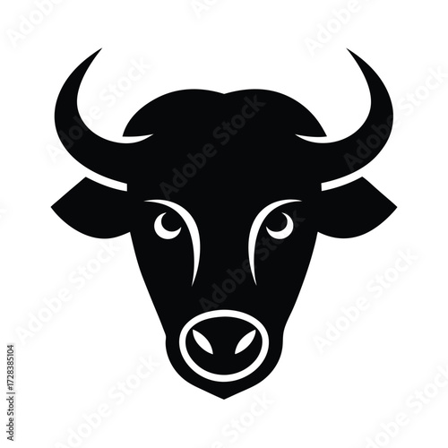 Bison Head Flat Symbol