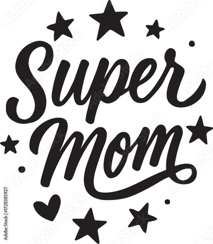 Super Mom Typography t shirt Design