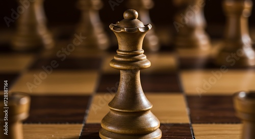 Chess queen strategic position