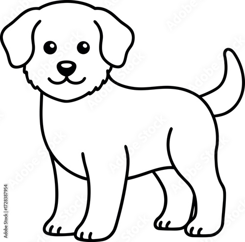 vector illustration of a dog