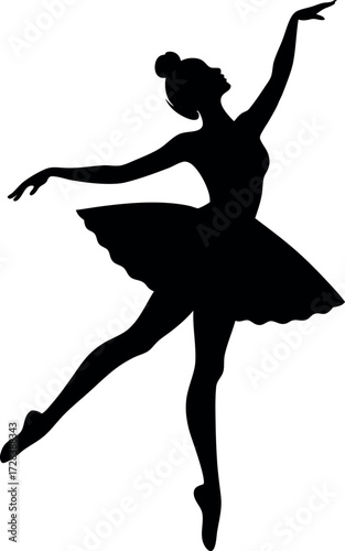 silhouette of ballet dancer