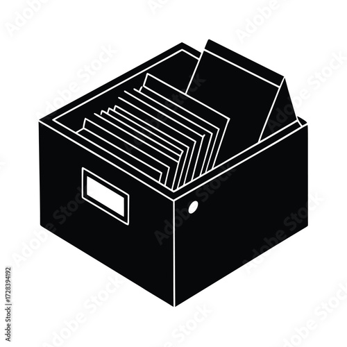 archive box with storage theme