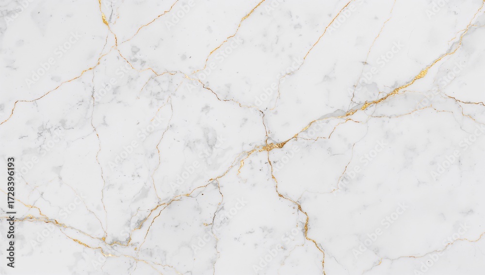 Obraz premium Close-up full-frame shot of a natural white marble texture with subtle grey veining