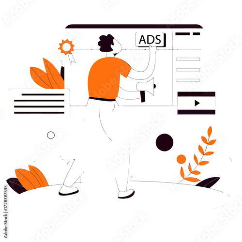 Design ads marketing digital marketing advertising online marketing social media marketing campaign promotion strategy verctor art illustration png