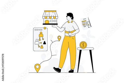 Design business growth strategy franchise expansion market analysis and financial planning for success model verctor art illustration png