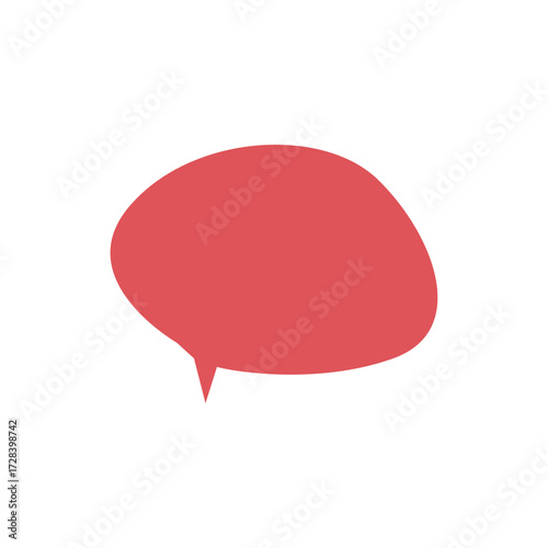 Salmon Speech Bubble Simple Communication Icon for Dialogue and Announcements