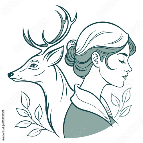 girl with a flower