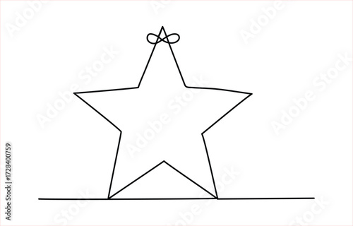 Abstract single line art hands holding stars illustration Hand holds star continuous line art drawing. Human arms palms. 