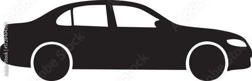 sedan car silhouette vector