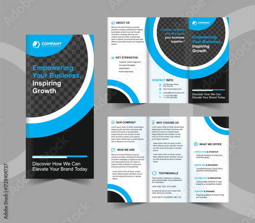 Modern Creative and Corporate Trifold Brochure Template for Marketing and Identity