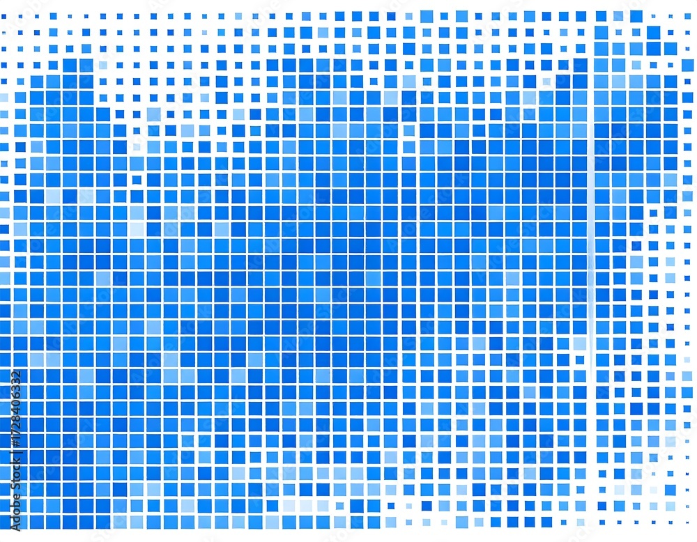 Fototapeta premium Abstract blue pixelated pattern