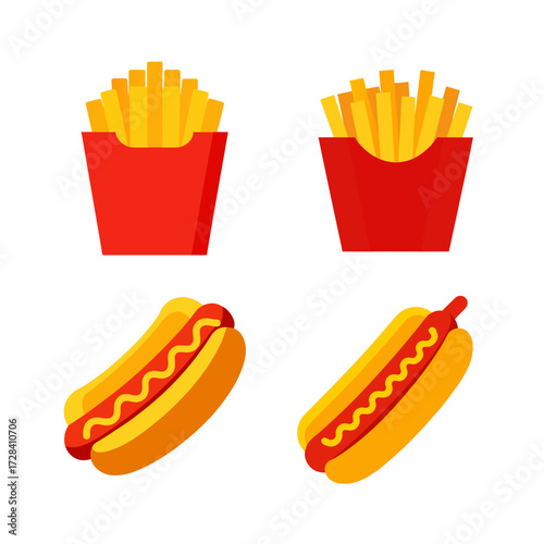 vector illustration of a fast food