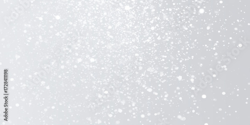winter morning shinny White silver wedding anniversary snow fall background with floating particles, Winter snow background with gentle snowfall, icy textures, and peaceful cold seasonal atmosphere.