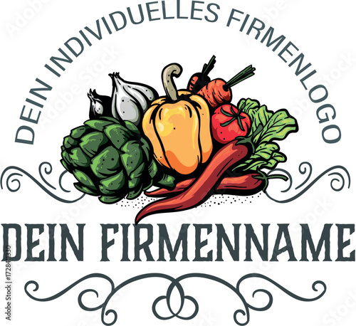 logo_designs_farmer_company_vegetable_cartoon_logo_full_editable