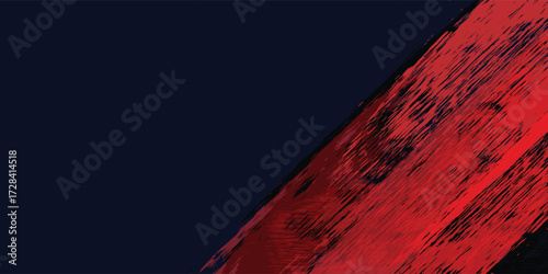 Modern Glitch distorted grunge background. Noise destroyed texture. Red halftone dots blue color pattern gradient grunge texture background.Eps 10