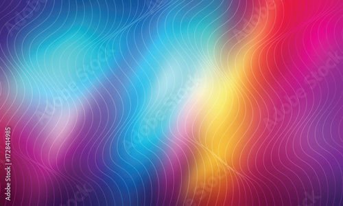 Abstract colorful background with wavy lines design