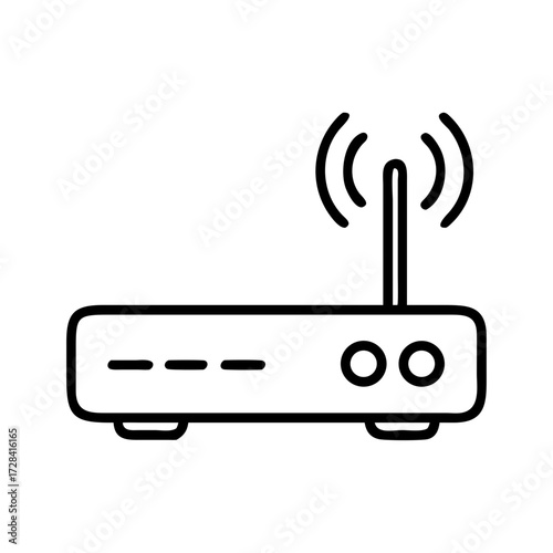 A Wi-Fi router transmitting wireless signals