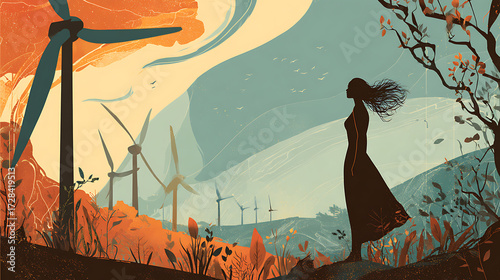 A conceptual illustration emphasizing women's role in climate action (1)