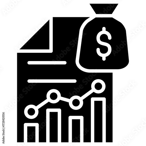 Revenue Stream glyph icon
