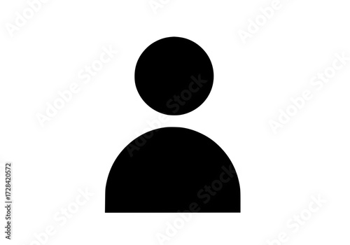 Vector art of silhouette of a person icon