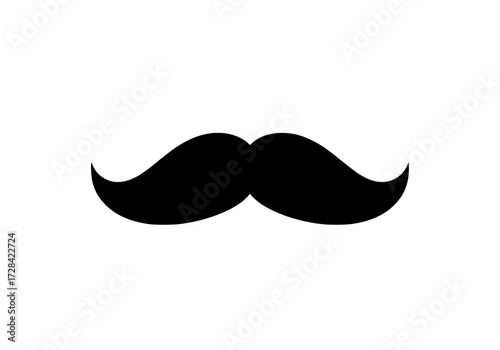 Vector art of classic black mustache graphic