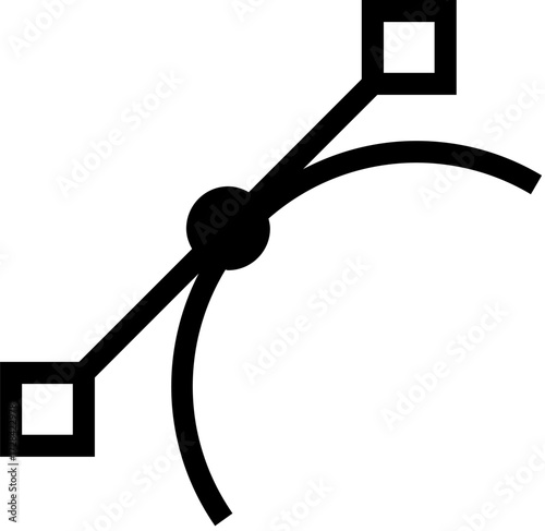 Vector graphic illustration of a digital art editor interface for creating and manipulating scalable vector graphics design
