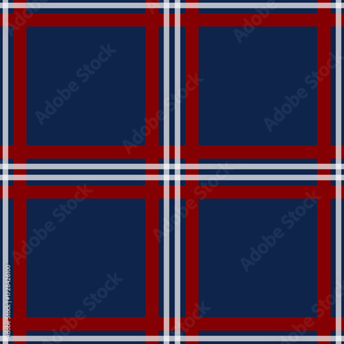Plaid check patten in dark navy color