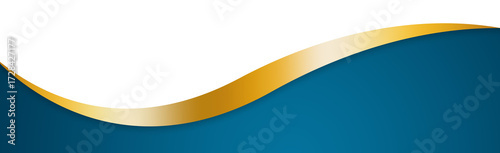 Free Download Blue and Gold Wavy Banner. Curved header and footer.
 - GFXLoad