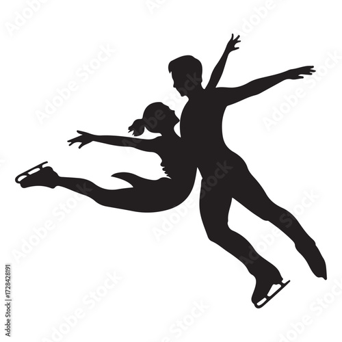 silhouette of a dancing couple