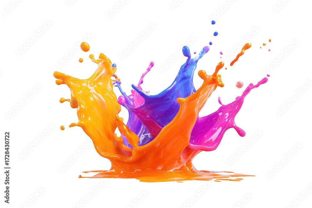 Obraz premium Vibrant colorful paint splash (2)
