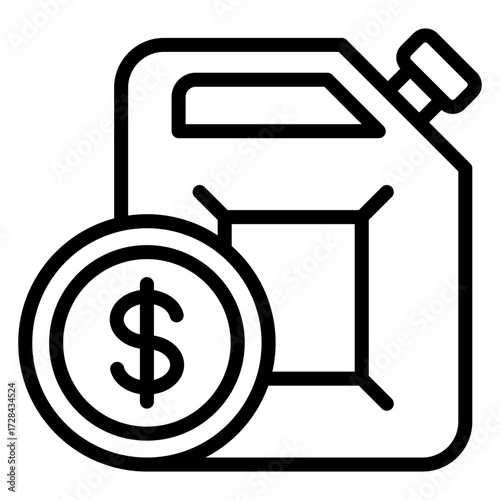 Gas Price  Icon Element For Design