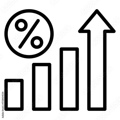 Interest Rate  Icon Element For Design