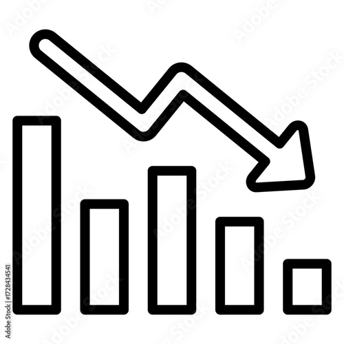Economic Crisis  Icon Element For Design