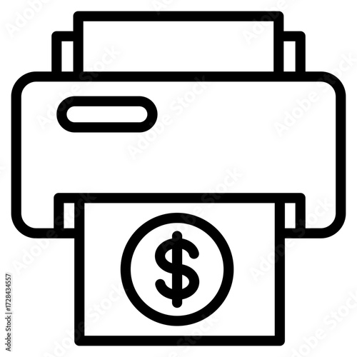 Money Printing  Icon Element For Design