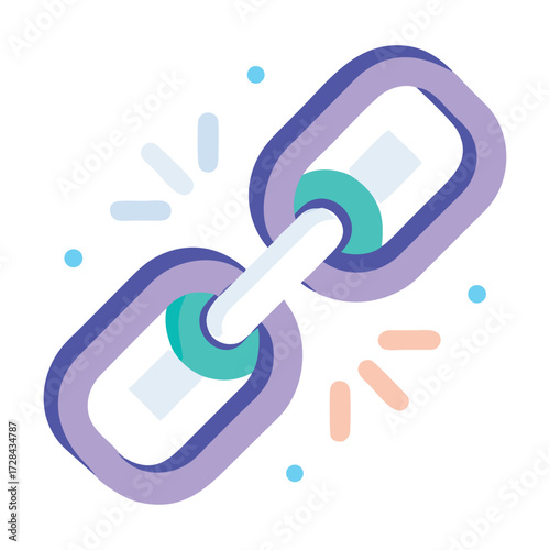 Digital Link: A stylized illustration of a digital chain link, symbolizing connectivity and the interconnected web.