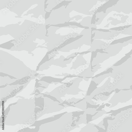 Crisp crumpled white paper texture. Abstract crumpled paper surface with creases and folds. Generic texture for backgrounds, design, or general use. No specific demographic.