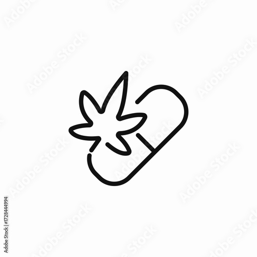 cannabis pill icon icon sign vector