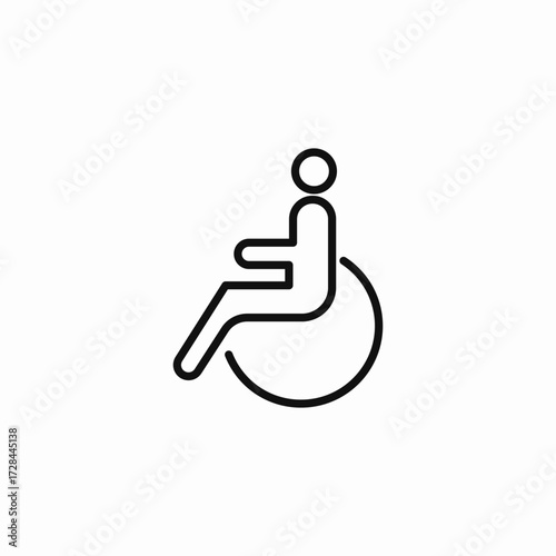 disabled access symbol icon sign vector