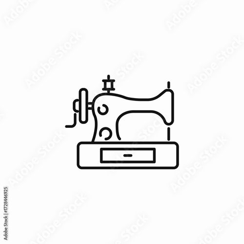 sewing machine crafting icon sign vector