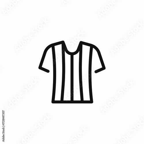 striped referee jersey icon sign vector