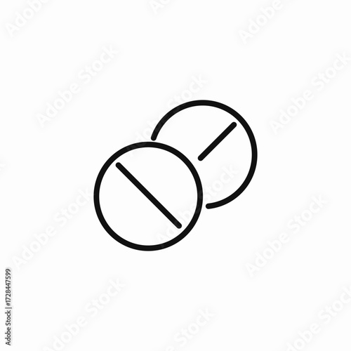 two pills icon tablets icon sign vector