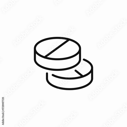 two stacked pills icon sign vector